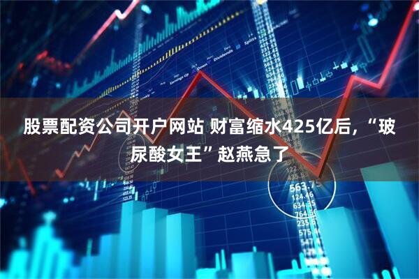 股票配资公司开户网站 财富缩水425亿后, “玻尿酸女王”赵燕急了